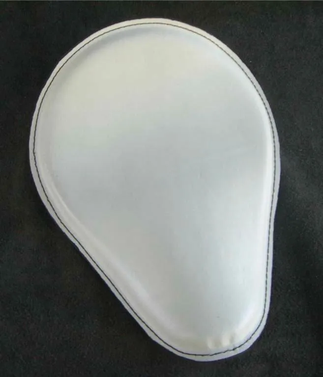 11x14" Seat Solo Chopper Harley Bobber Sportster Pan Head White Leather Spring