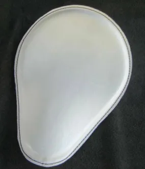 11x14" Seat Solo Chopper Harley Bobber Sportster Pan Head White Leather Spring