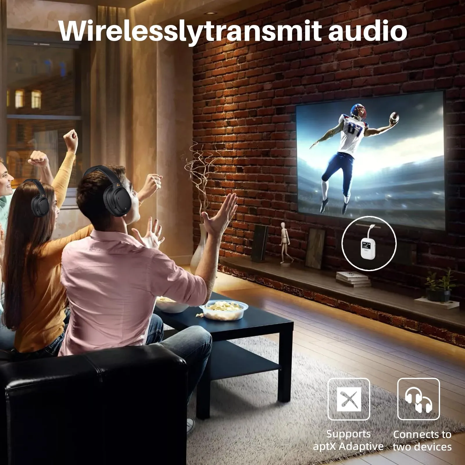 1Mii SafeFly Min  Bluetooth Transmitter and Receiver,Bluetooth Adapter for Airplane, 2 Devices can be Linked,Use with Any 3.5mm Jack on Airplanes, Gym Equipment, TVs,Old Audio and Auto-2024Upgraded