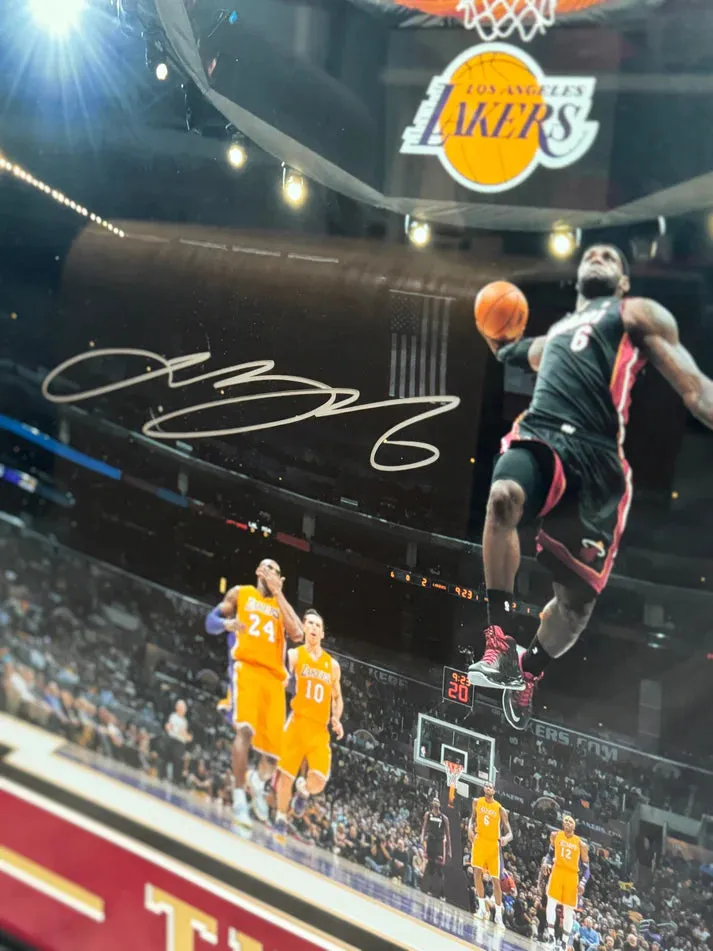 2x NBA Orange Just Break It Boxes   Lebron James Signed Frame