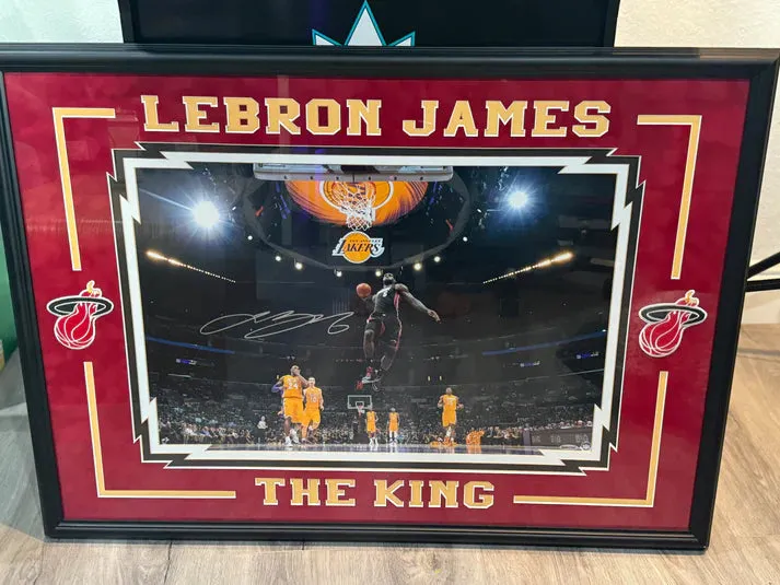 2x NBA Orange Just Break It Boxes   Lebron James Signed Frame