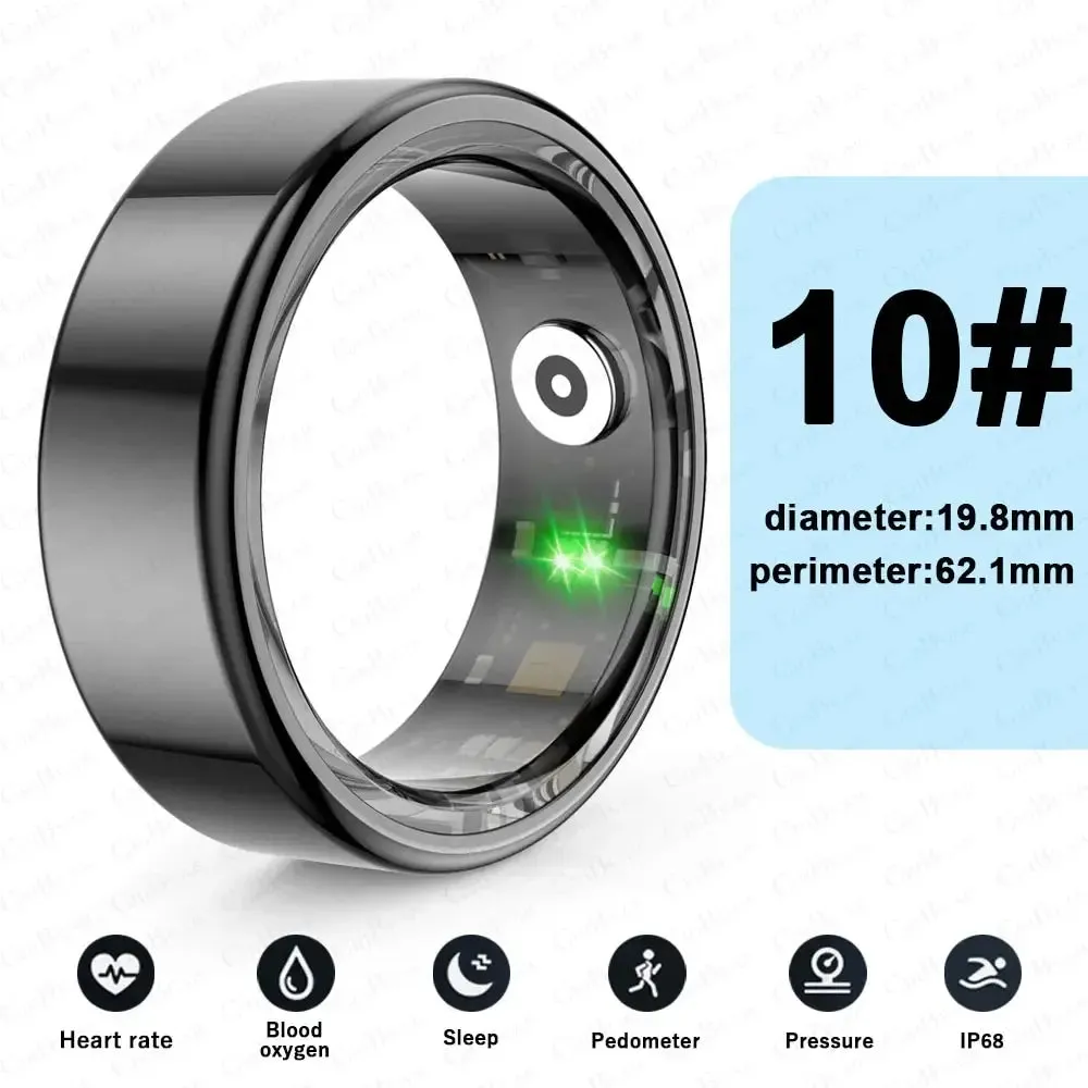 5ATM Waterproof Smart Ring for Men Women Health Monitoring 100  Sport Modes Fitness Tracking Waterproof Sport Ring Smart 2024New
