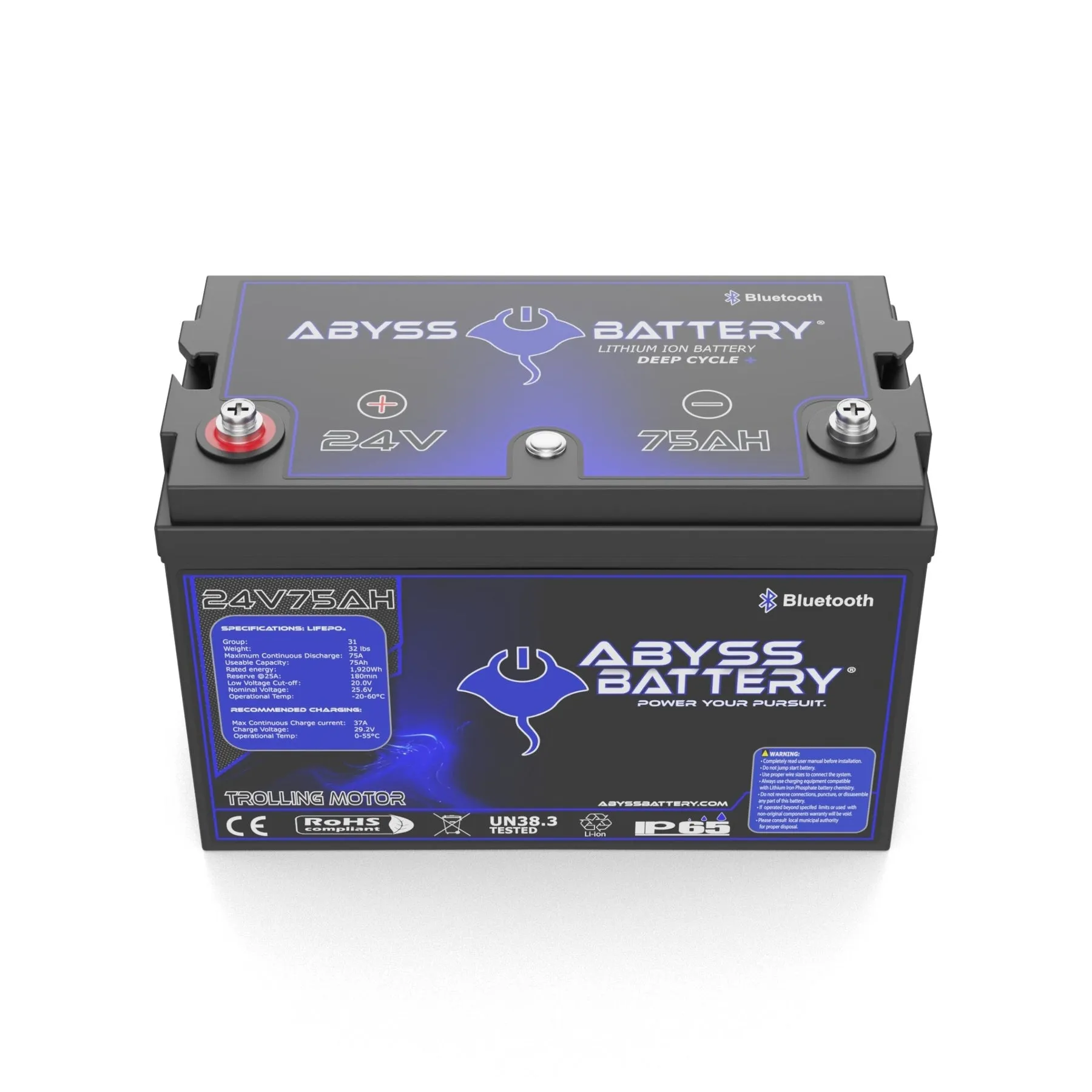 Abyss® 24V 75Ah Lithium Trolling Motor Battery
