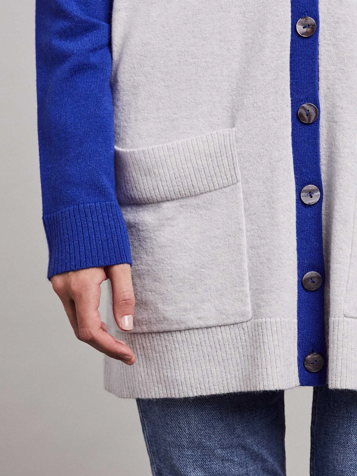 Amelie Cardigan – Regal Blue/Downy