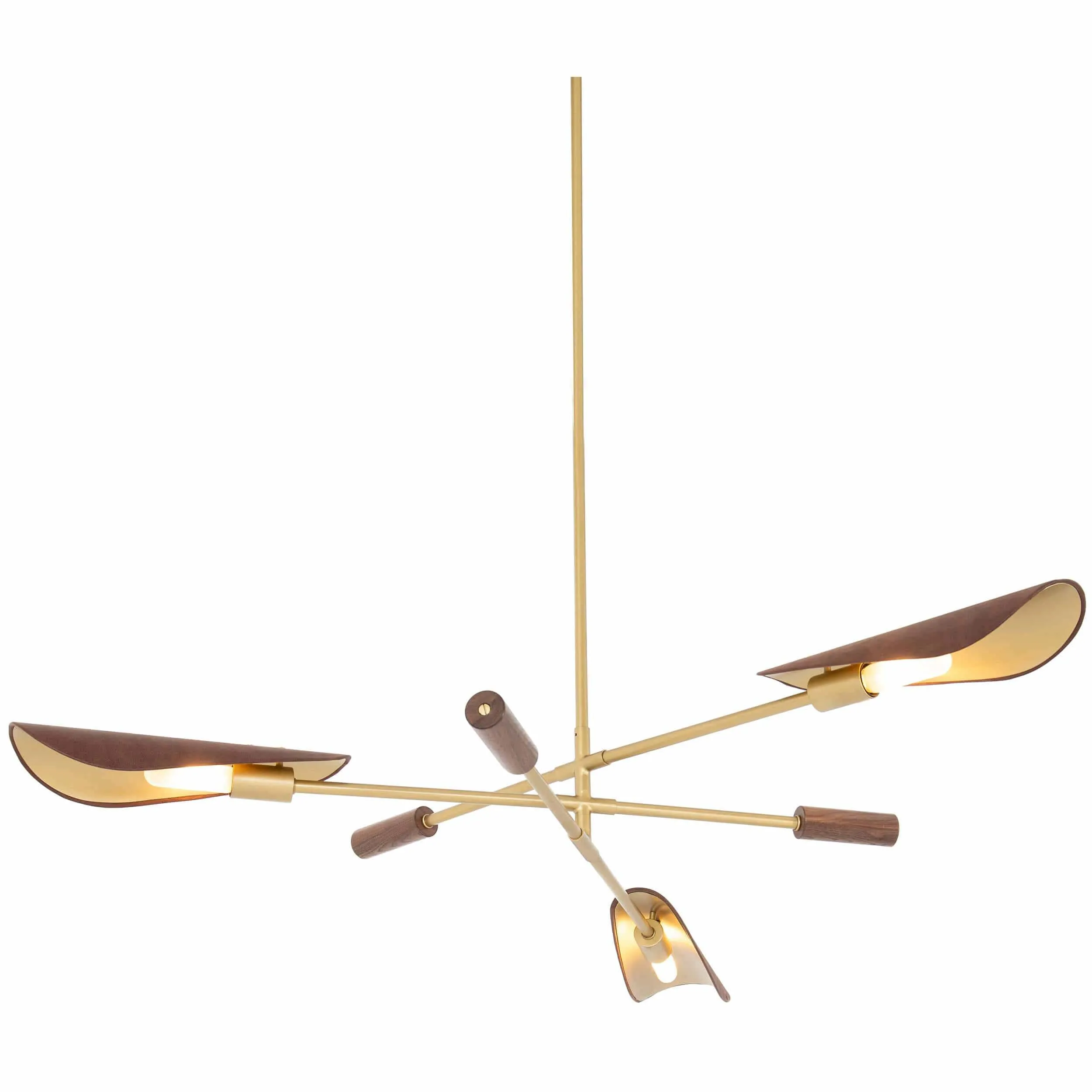 Astrid Chandelier, Dark Brown Leather