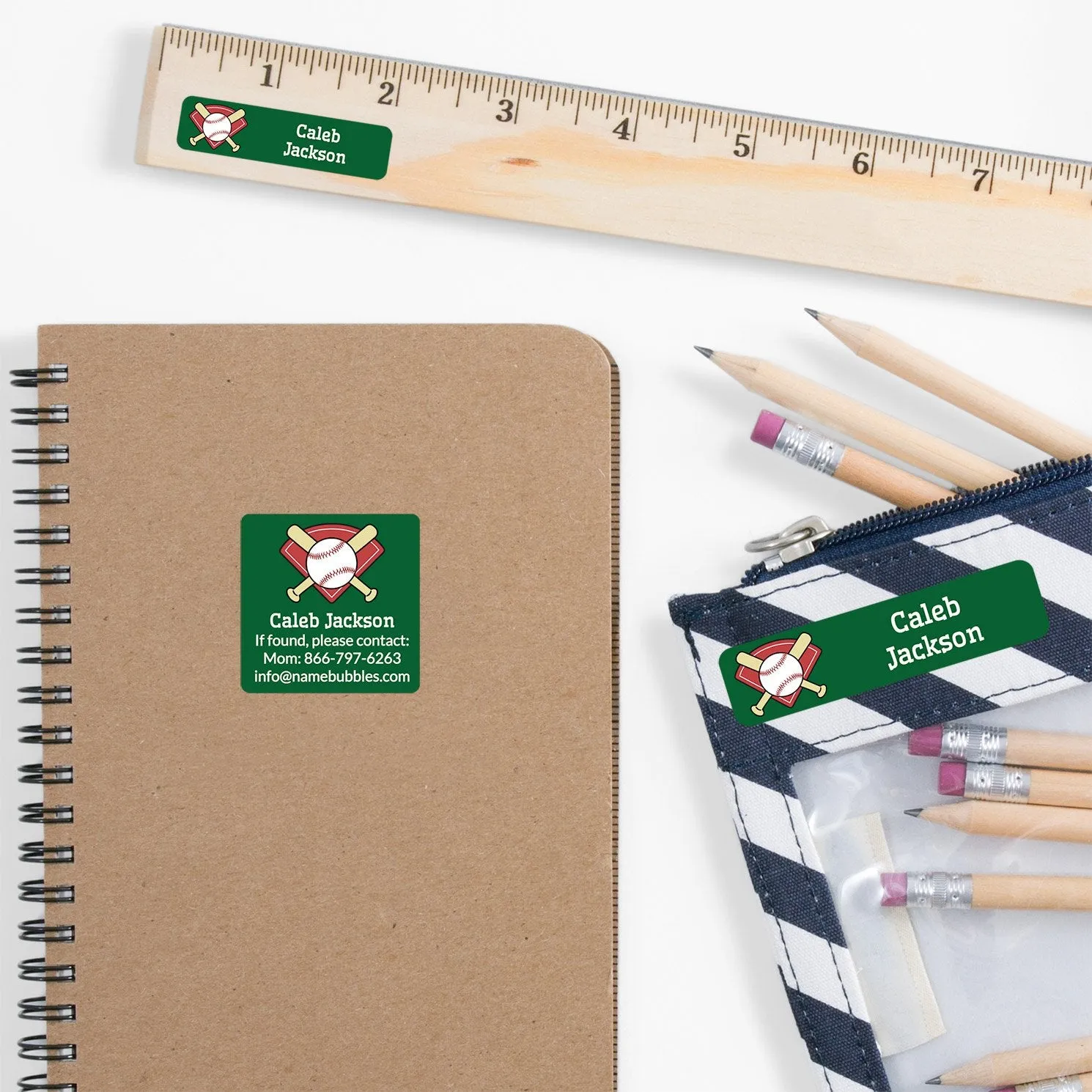 Baseball School Labels Pack