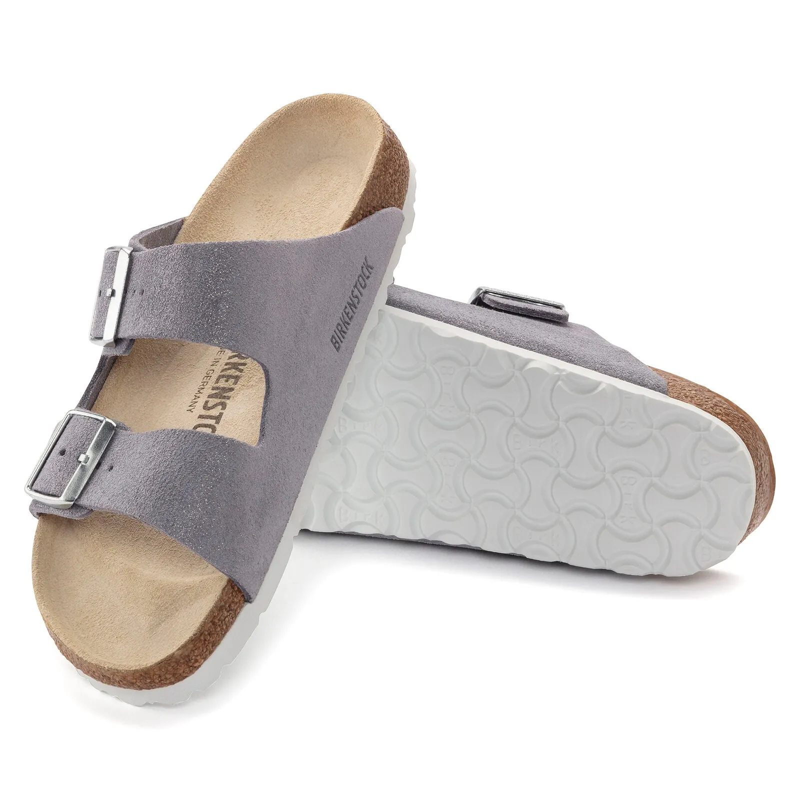Birkenstock Arizona Shimmering Suede Sandals - Medium/Narrow