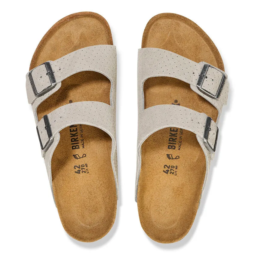 Birkenstock Arizona Suede Embossed Sandals - Medium/Narrow