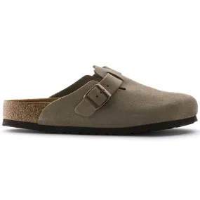 Birkenstock Boston Soft Footbed Suede Leather Clogs - Regular/Wide