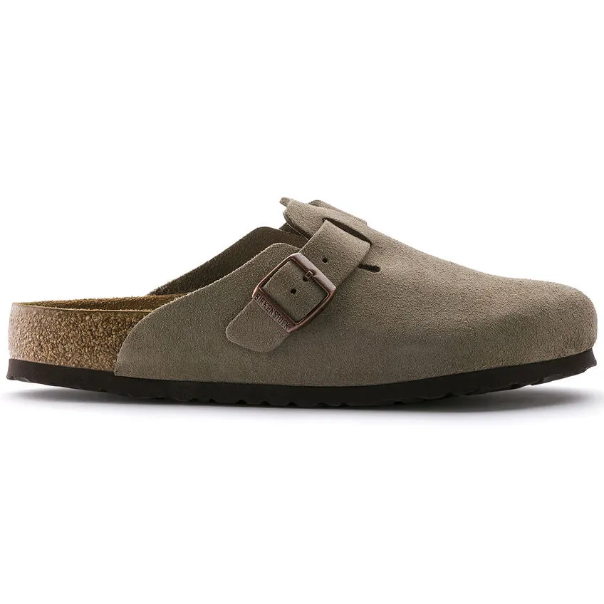 Birkenstock Boston Soft Footbed Suede Leather Clogs - Regular/Wide