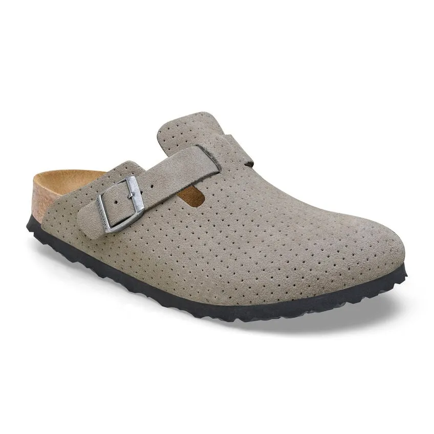 Birkenstock Boston Suede Embossed Clogs - Regular/Wide
