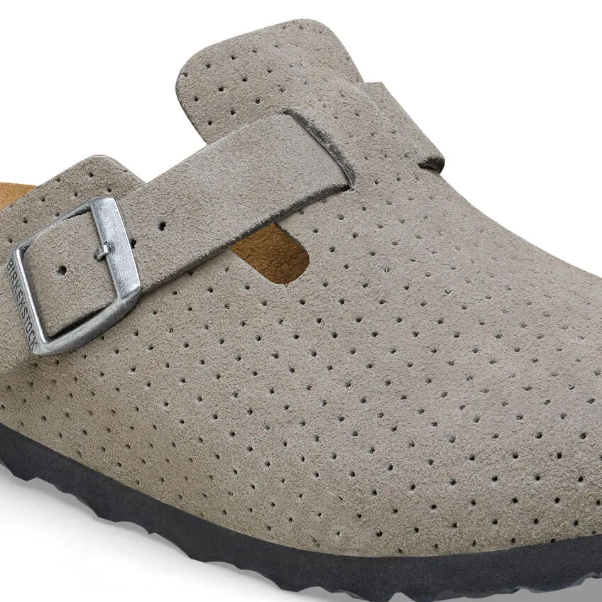 Birkenstock Boston Suede Embossed Clogs - Regular/Wide