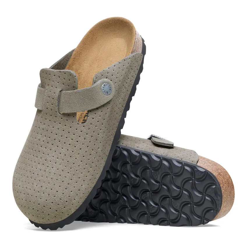Birkenstock Boston Suede Embossed Clogs - Regular/Wide
