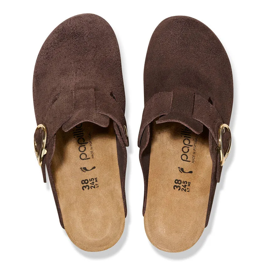 Birkenstock Womens Fanny Ring-Buckle Suede Leather Sandals - Medium/Narrow