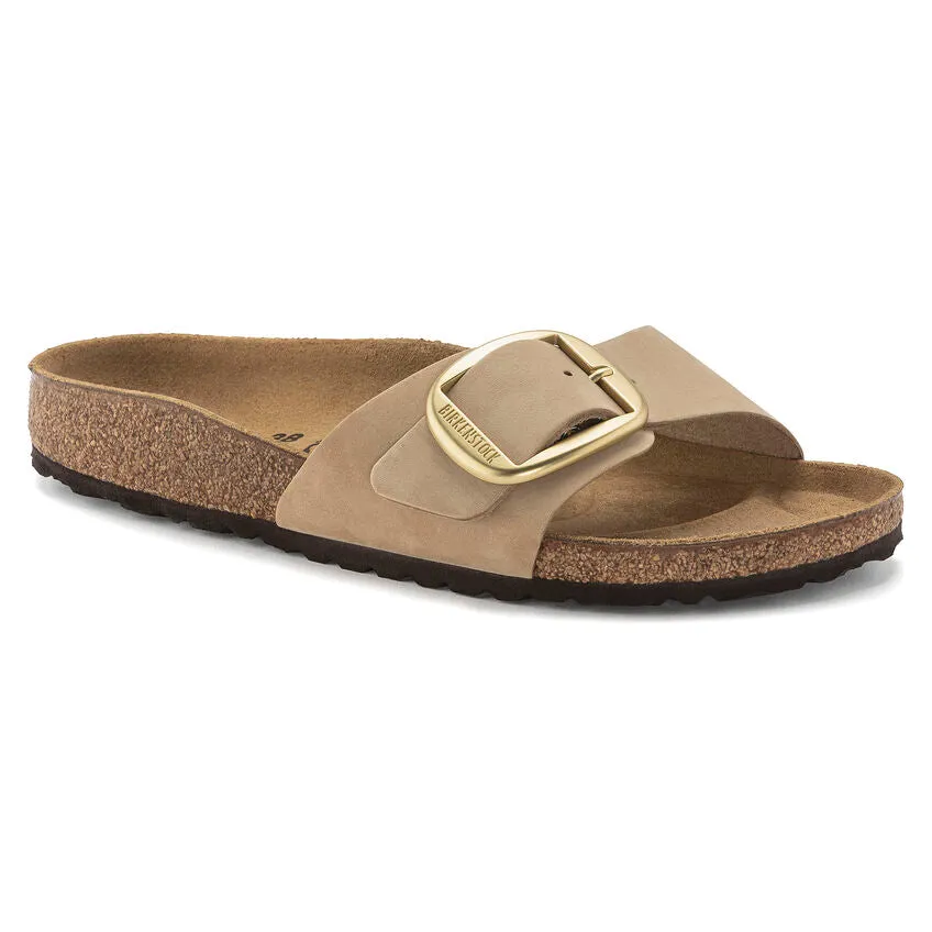 Birkenstock Womens Madrid Big Buckle Nubuck Leather Sandals - Medium/Narrow