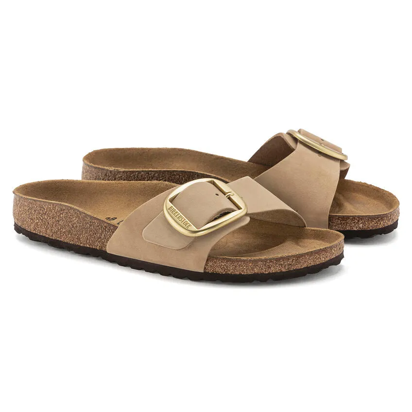 Birkenstock Womens Madrid Big Buckle Nubuck Leather Sandals - Medium/Narrow