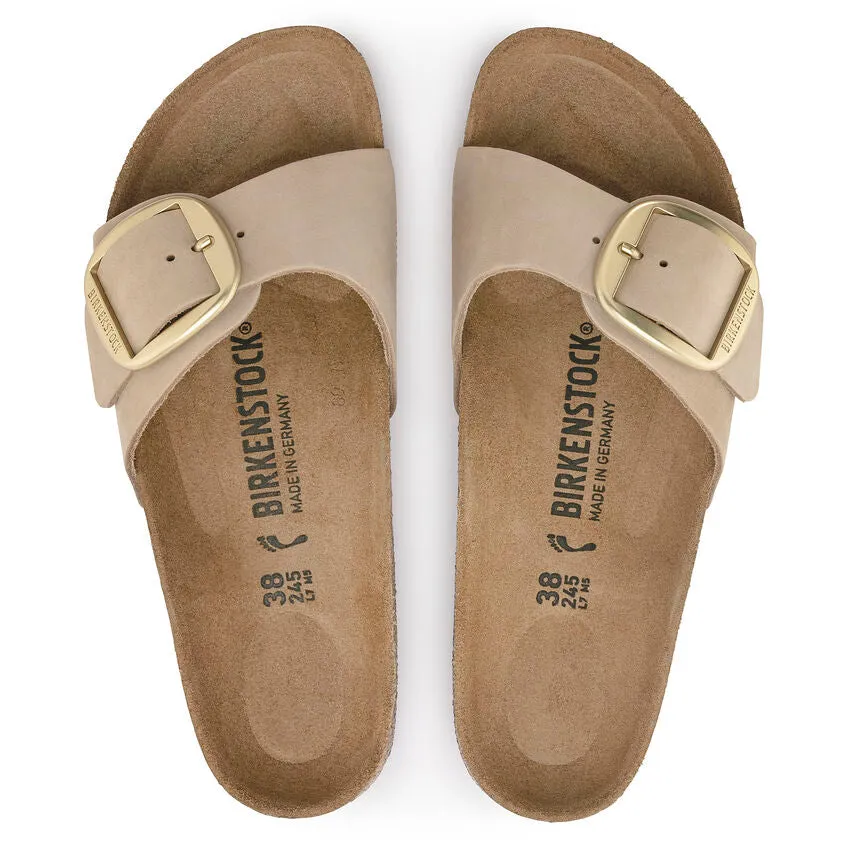 Birkenstock Womens Madrid Big Buckle Nubuck Leather Sandals - Medium/Narrow