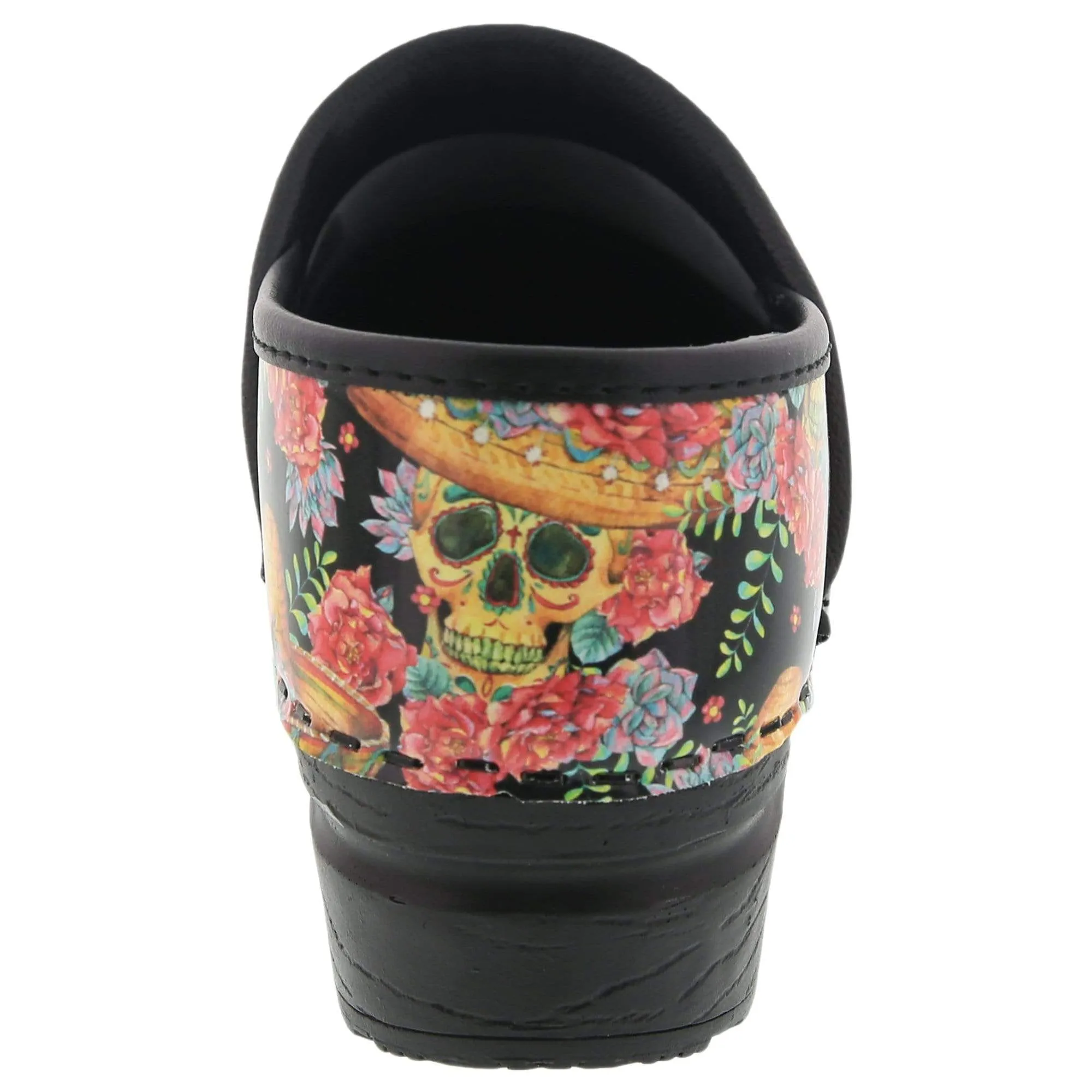 BJORK PRO VERA Limited Edition Sugar Skull Leather Clogs - CLOSEOUT