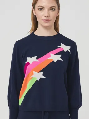 Brodie Cashmere T Shooting Star Sweater Navy