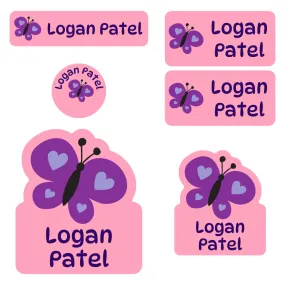 Butterfly Preschool Labels Pack