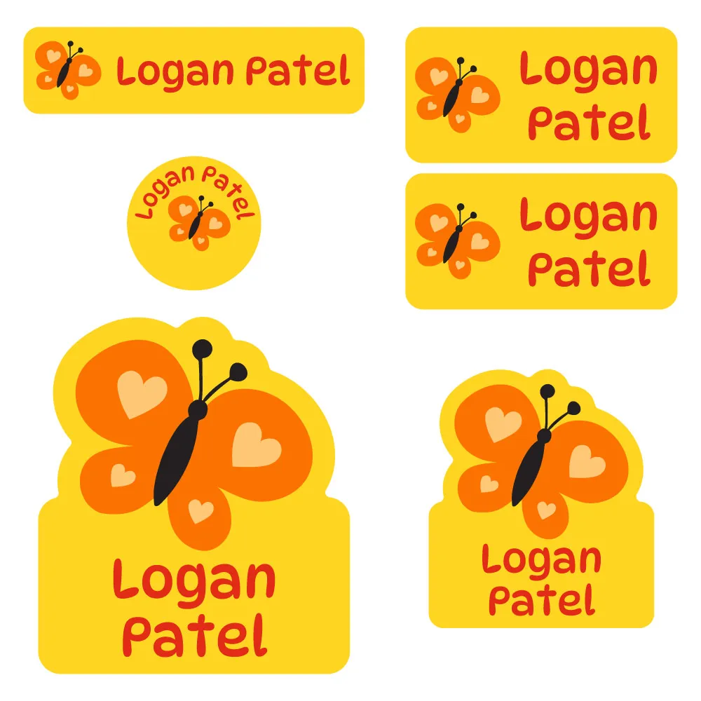 Butterfly Preschool Labels Pack
