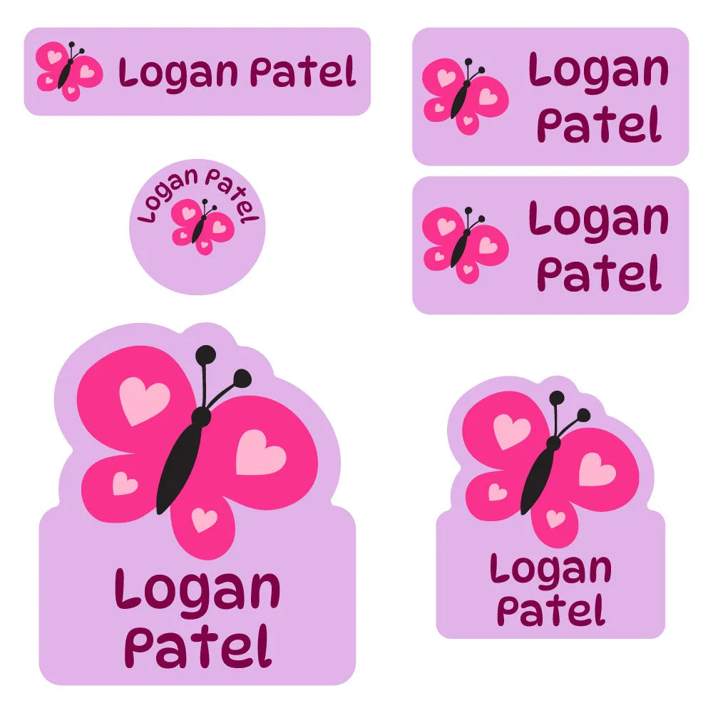 Butterfly Preschool Labels Pack