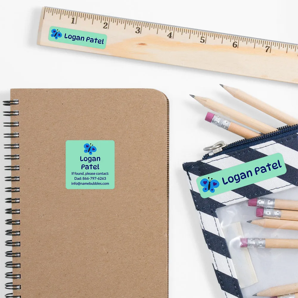 Butterfly School Labels Pack