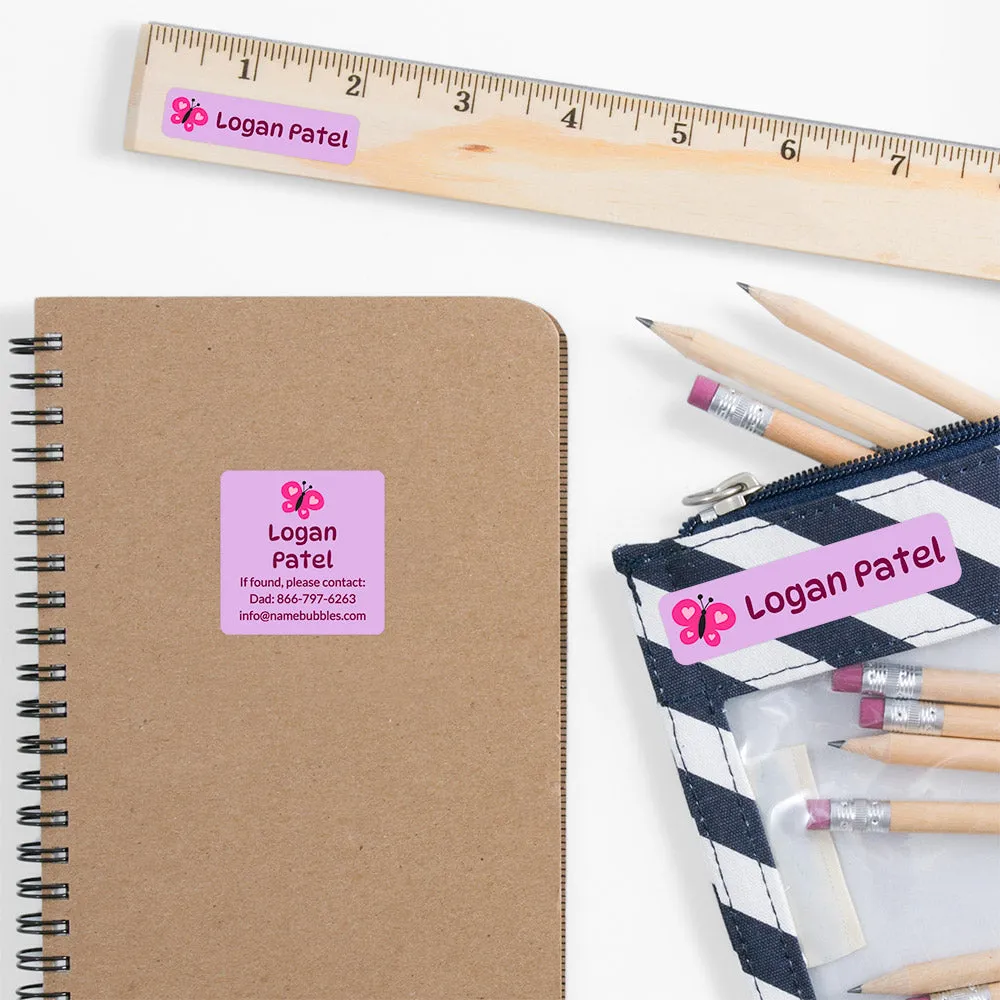 Butterfly School Labels Pack