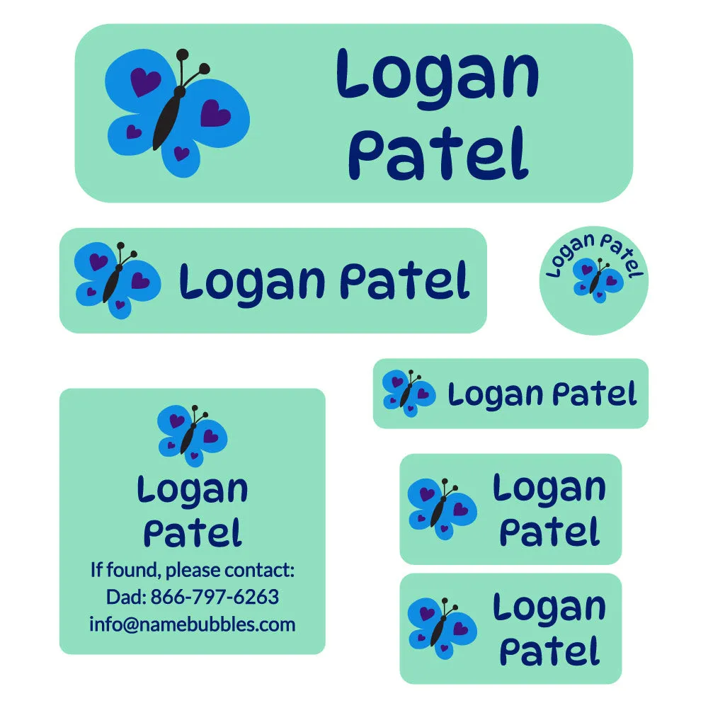 Butterfly School Labels Pack