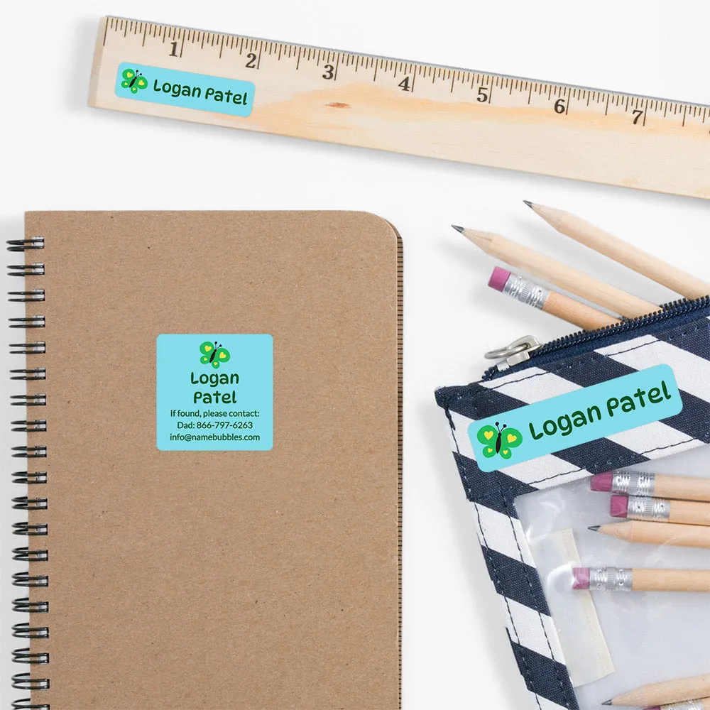 Butterfly School Labels Pack