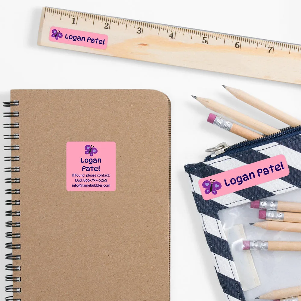Butterfly School Labels Pack