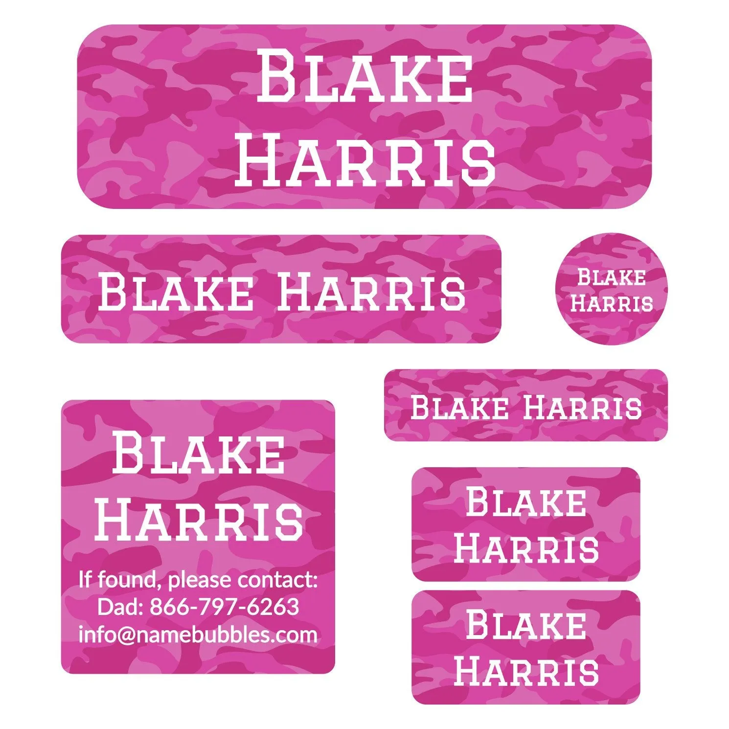 Camo School Labels Pack