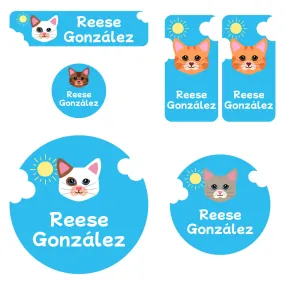 Cats Preschool Labels Pack