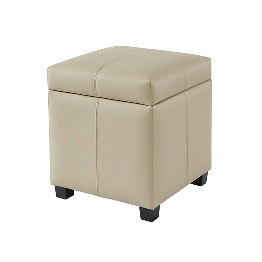 Chrisley Faux Leather Storage Ottoman
