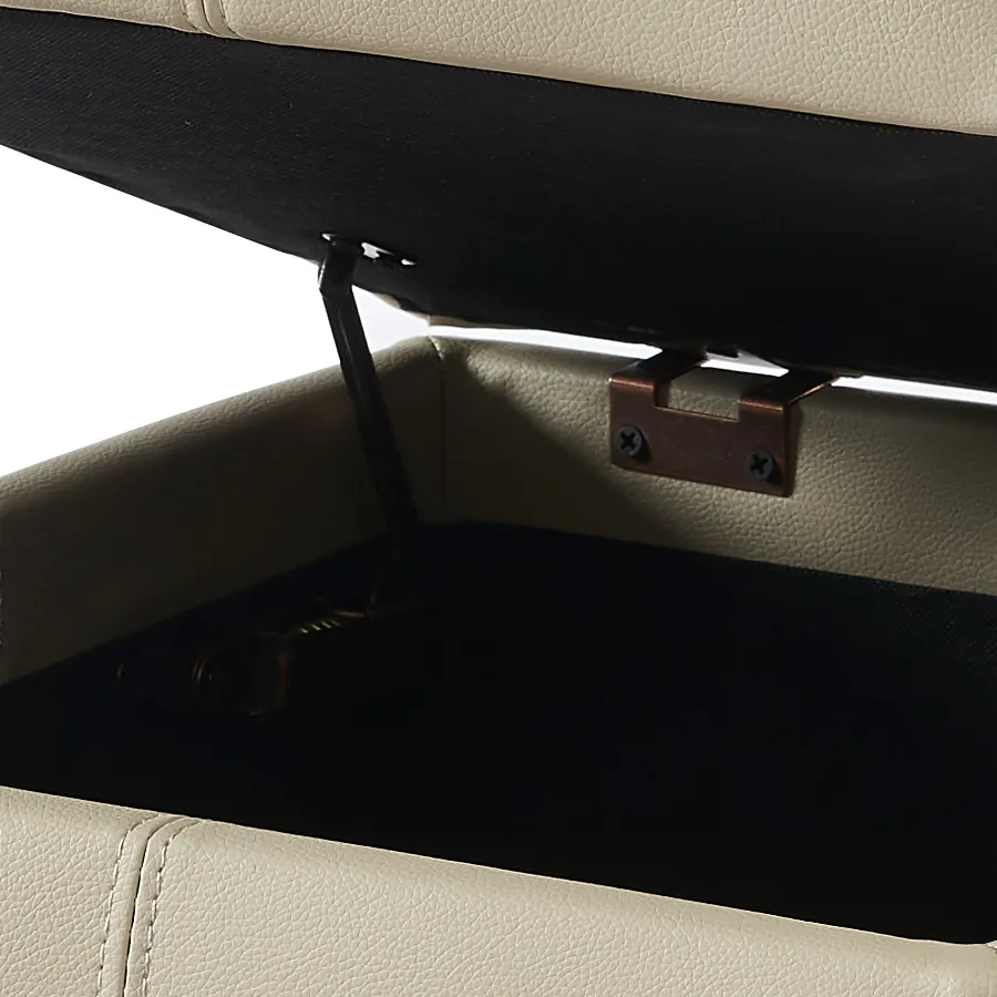 Chrisley Faux Leather Storage Ottoman