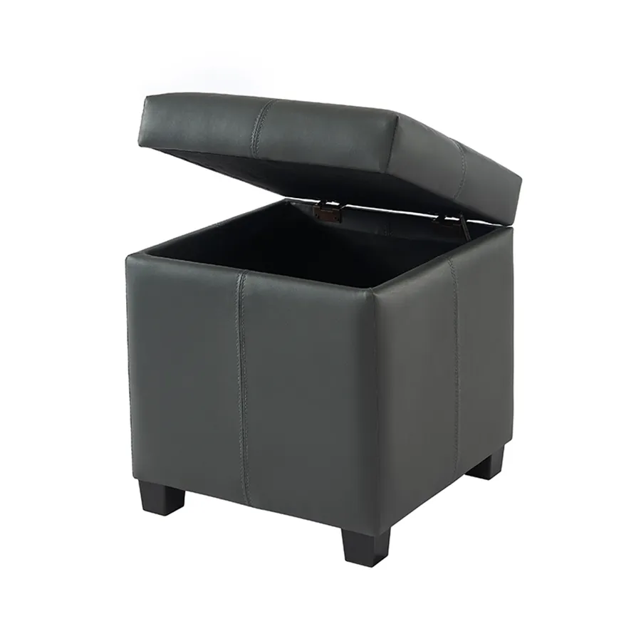 Chrisley Faux Leather Storage Ottoman