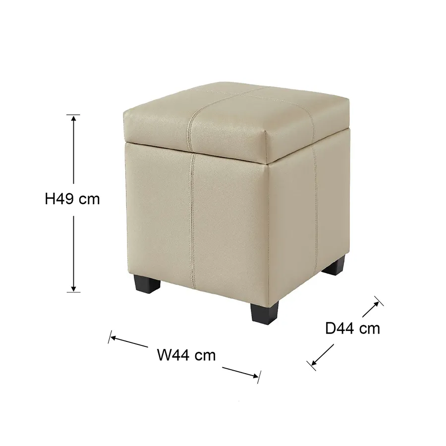 Chrisley Faux Leather Storage Ottoman