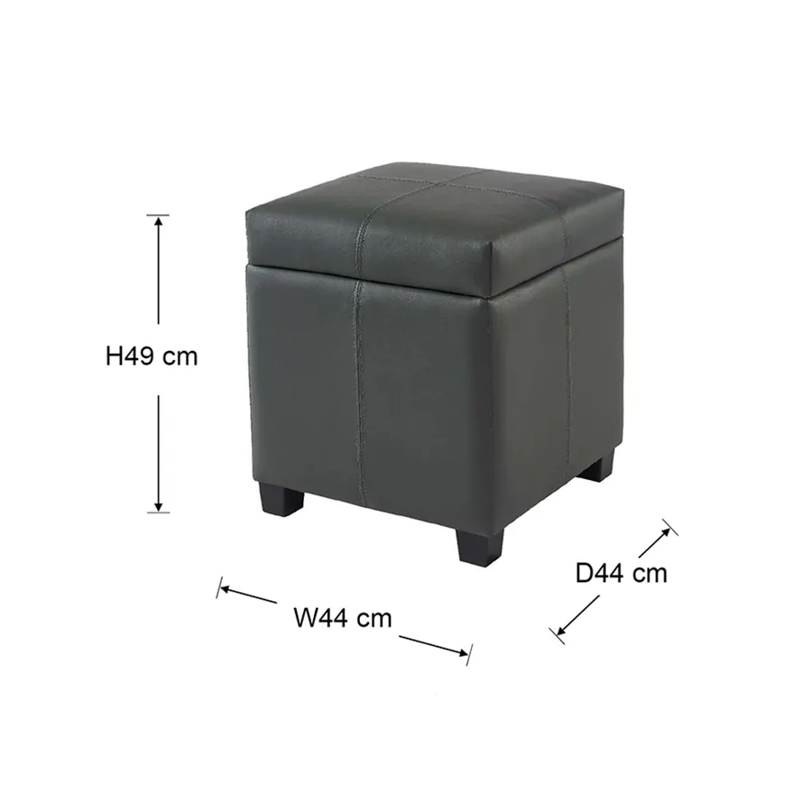 Chrisley Faux Leather Storage Ottoman