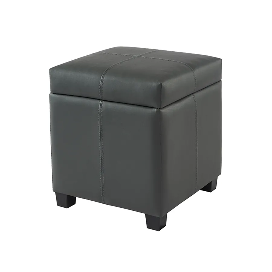 Chrisley Faux Leather Storage Ottoman