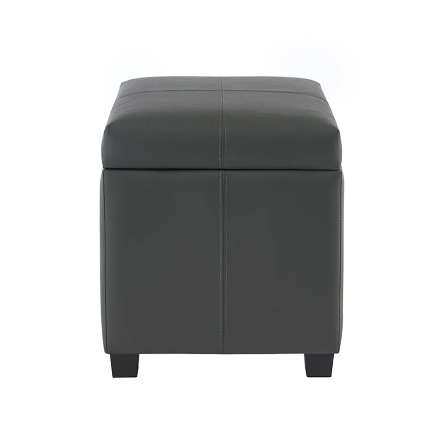 Chrisley Faux Leather Storage Ottoman