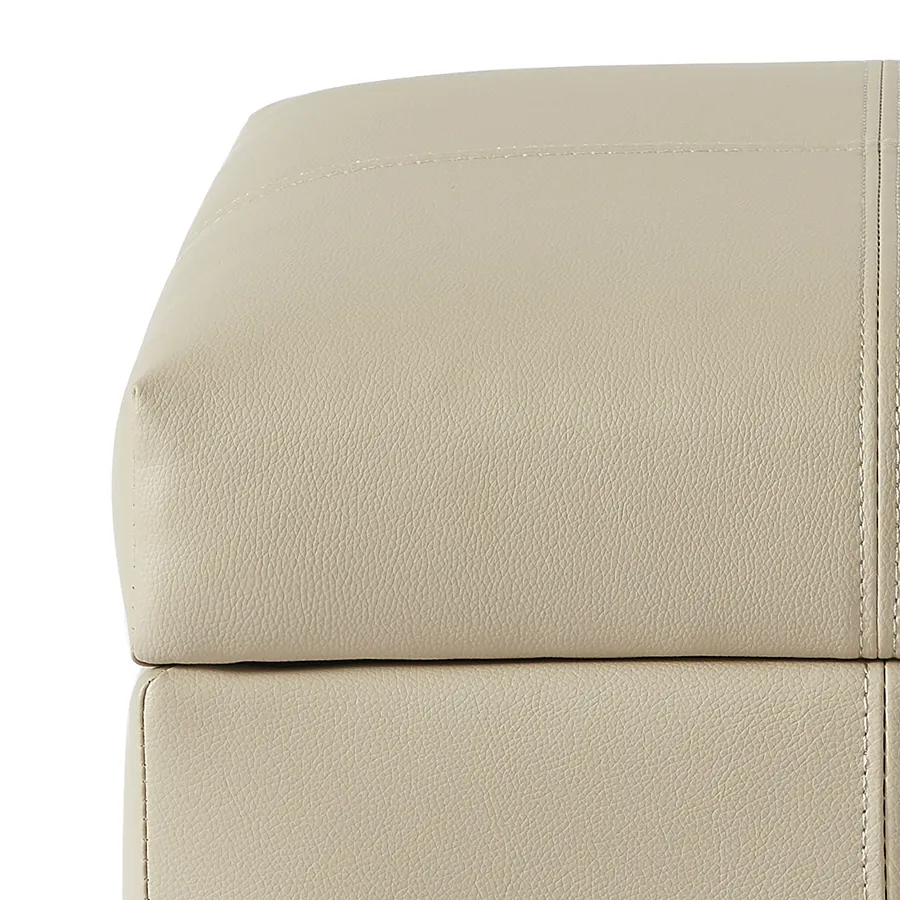 Chrisley Faux Leather Storage Ottoman