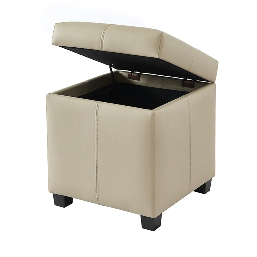 Chrisley Faux Leather Storage Ottoman