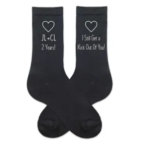 Cotton Anniversary Gift for Him - 2nd Anniversary Socks