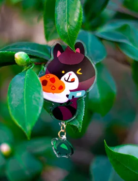 CURRY TANUKI DOUBLESIDED hanging keyring