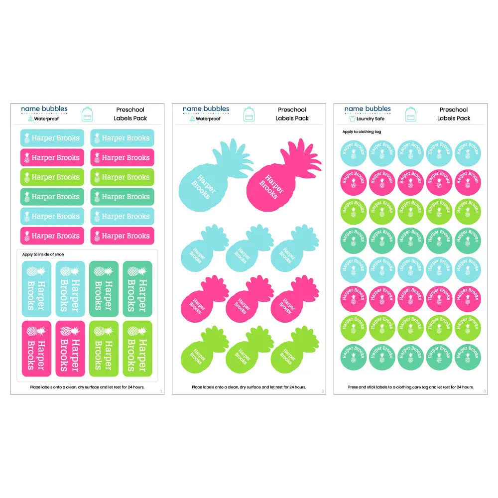 Custom Preschool Labels Pack