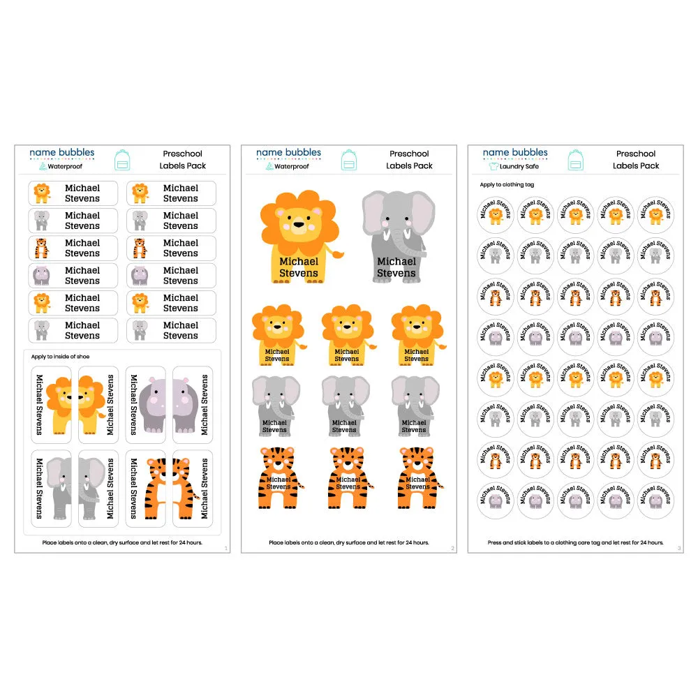 Custom Preschool Labels Pack