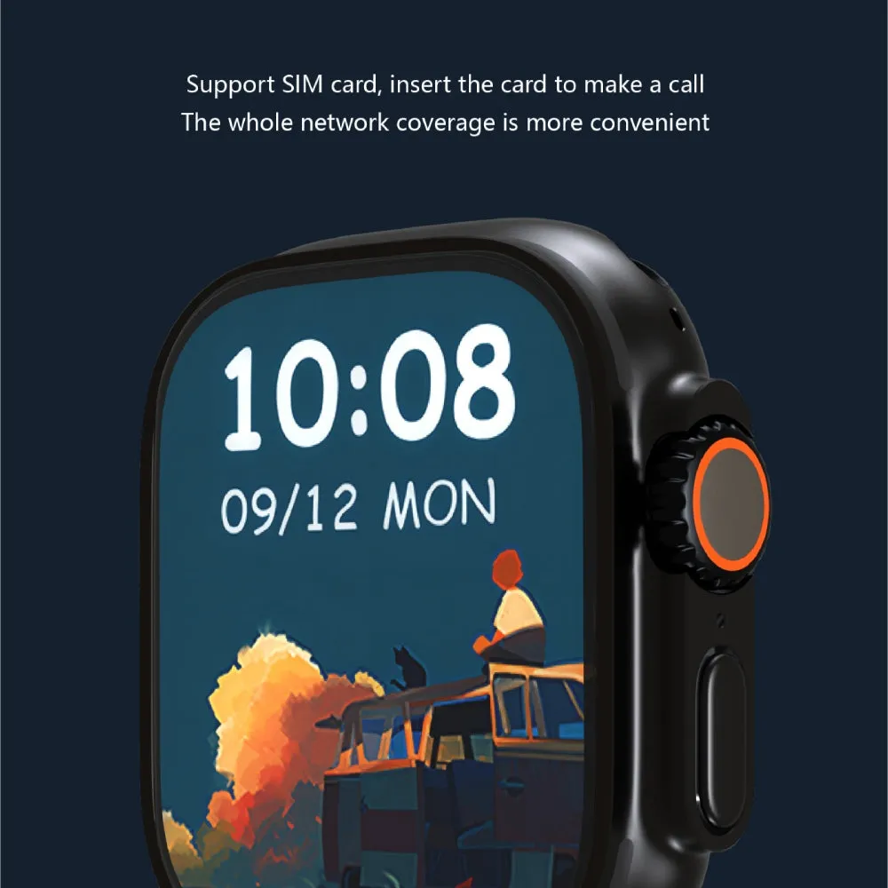 DaTeoy Hello Watch 4 Plus 4G Android Smart Watch Dual System (Bluetooth/4G Network) - SIM Card WIFI 2.04" AMOLED Screen Fitness Tarcker App Download