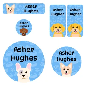 Dogs Preschool Labels Pack
