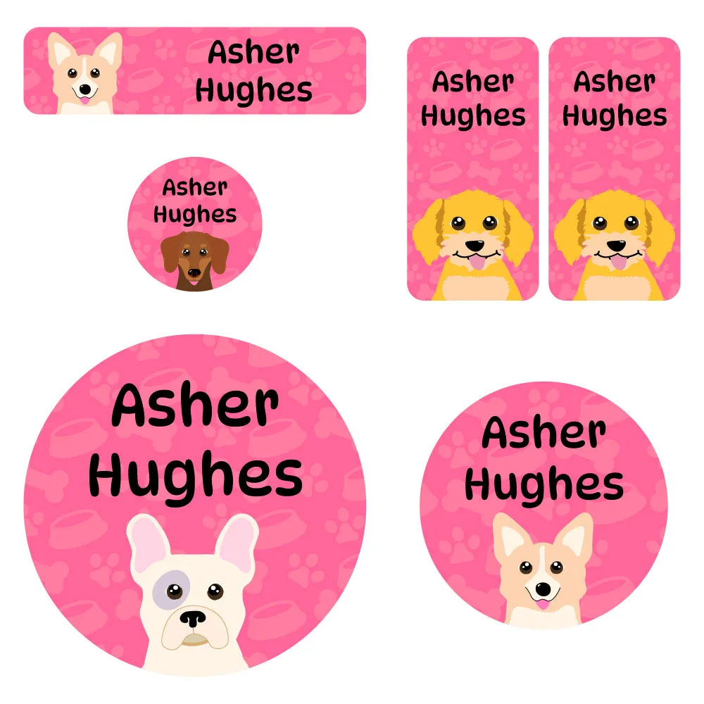 Dogs Preschool Labels Pack