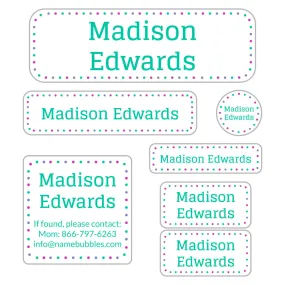 Dots School Labels Pack